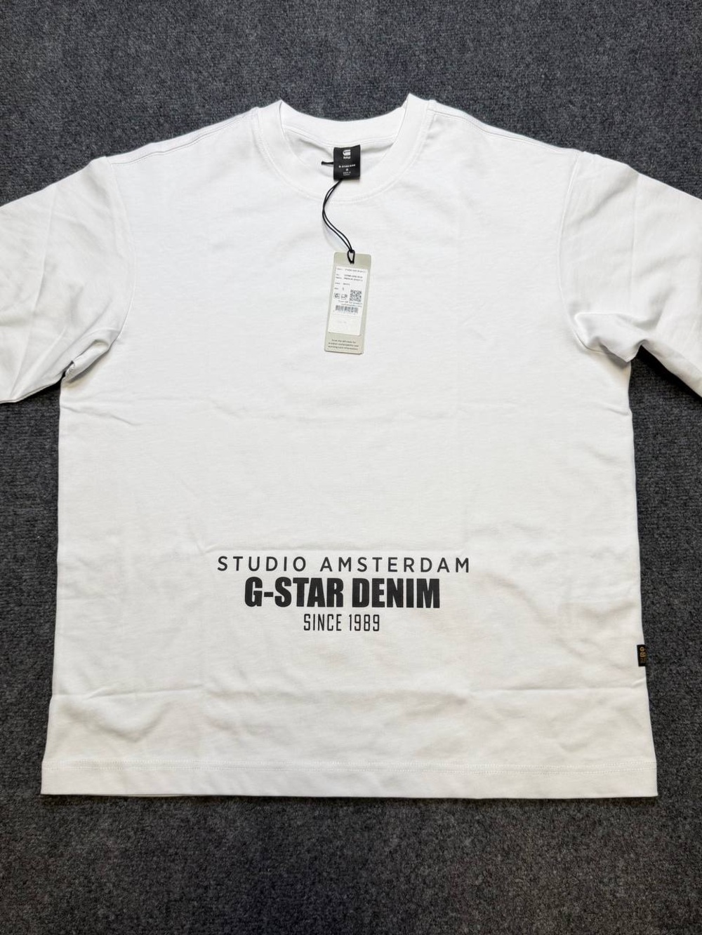 G-Star Raw Studio Amsterdam Boxy T-Shirt Mens White Size S Oversize NWT